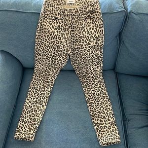 Cheetah print black and white stretchy jeans by Pistola